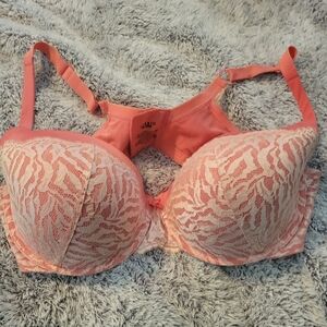Torrid Peach and Lace bra Underwire